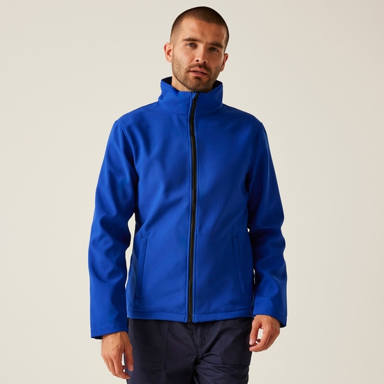 Men's Ablaze Printable Softshell Jacket | New Royal Black