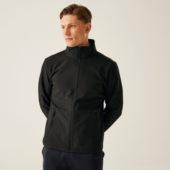 Men's Classic Printable Lightweight Softshell Jacket | Black