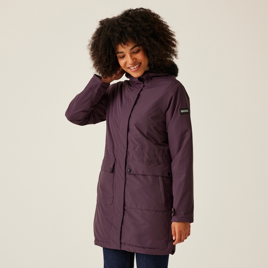 Women's Sabinka II Fur Trim Parka Jacket | Deep Plum