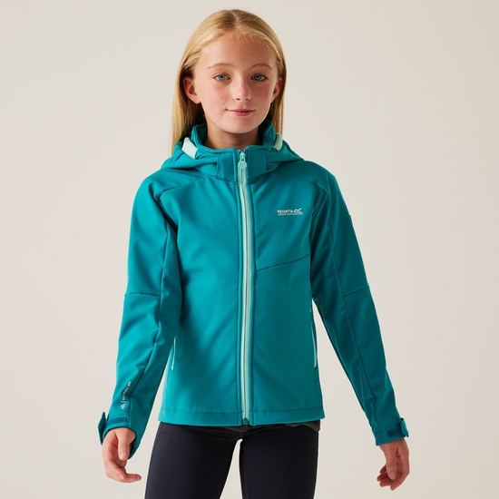 Kids' Acidity VIII Softshell Jacket | Exotic Plume Aruba Blue