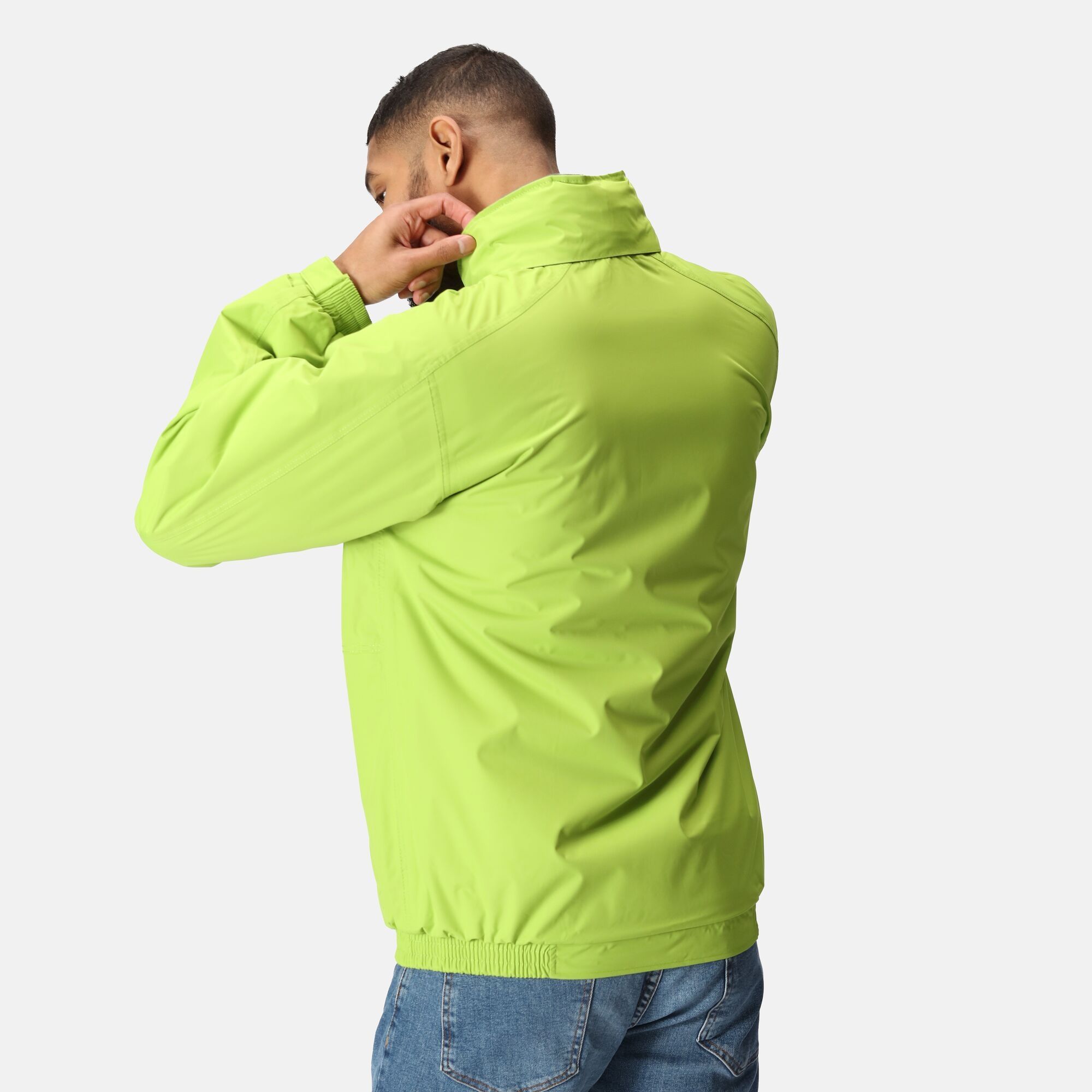 Men's Dover Fleece Lined Waterproof Insulated Bomber Jacket | Key Lime Seal Grey
