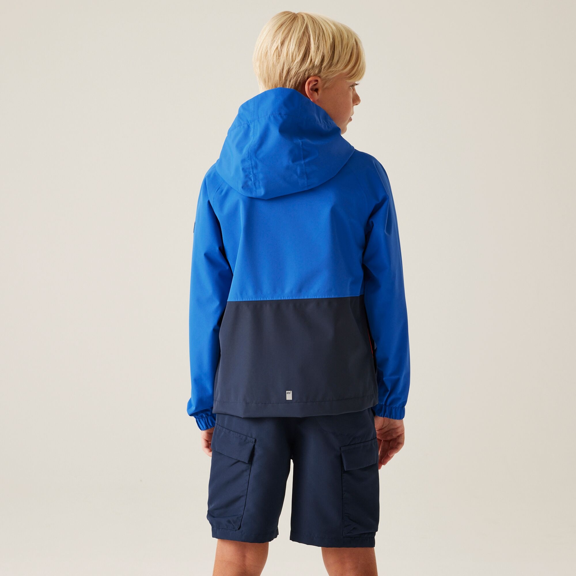 Kids' Hanleigh II Waterpoof Jacket | Olympian Blue Navy Tangerine Tango