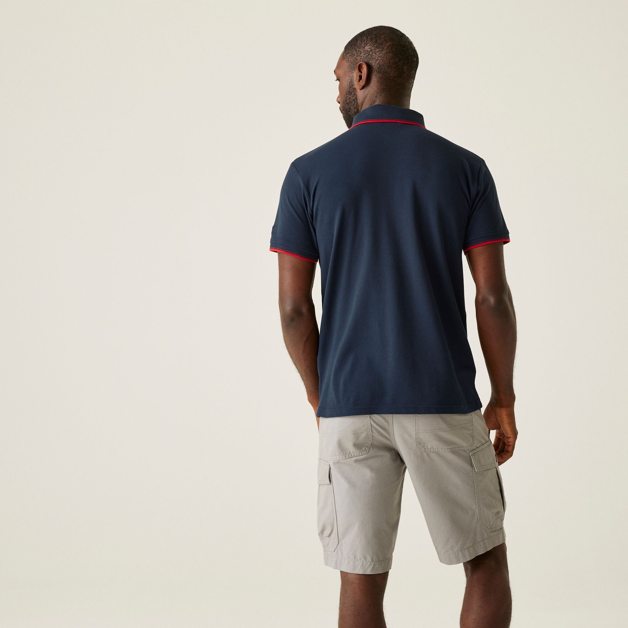 Men's Tadeo II Polo Shirt | Navy Poppy Red Tipping