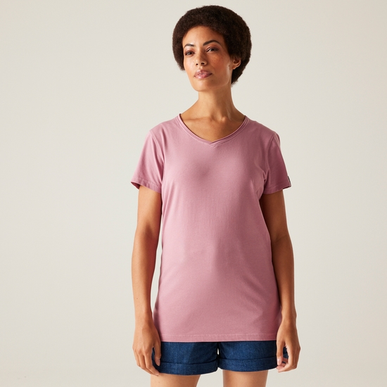 Women's Elkie V-Neck T-Shirt | Lilas