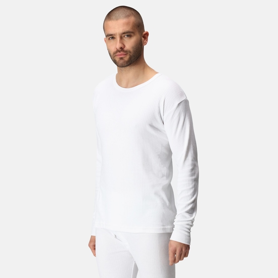 Men's Long Sleeve Thermal Vest | White