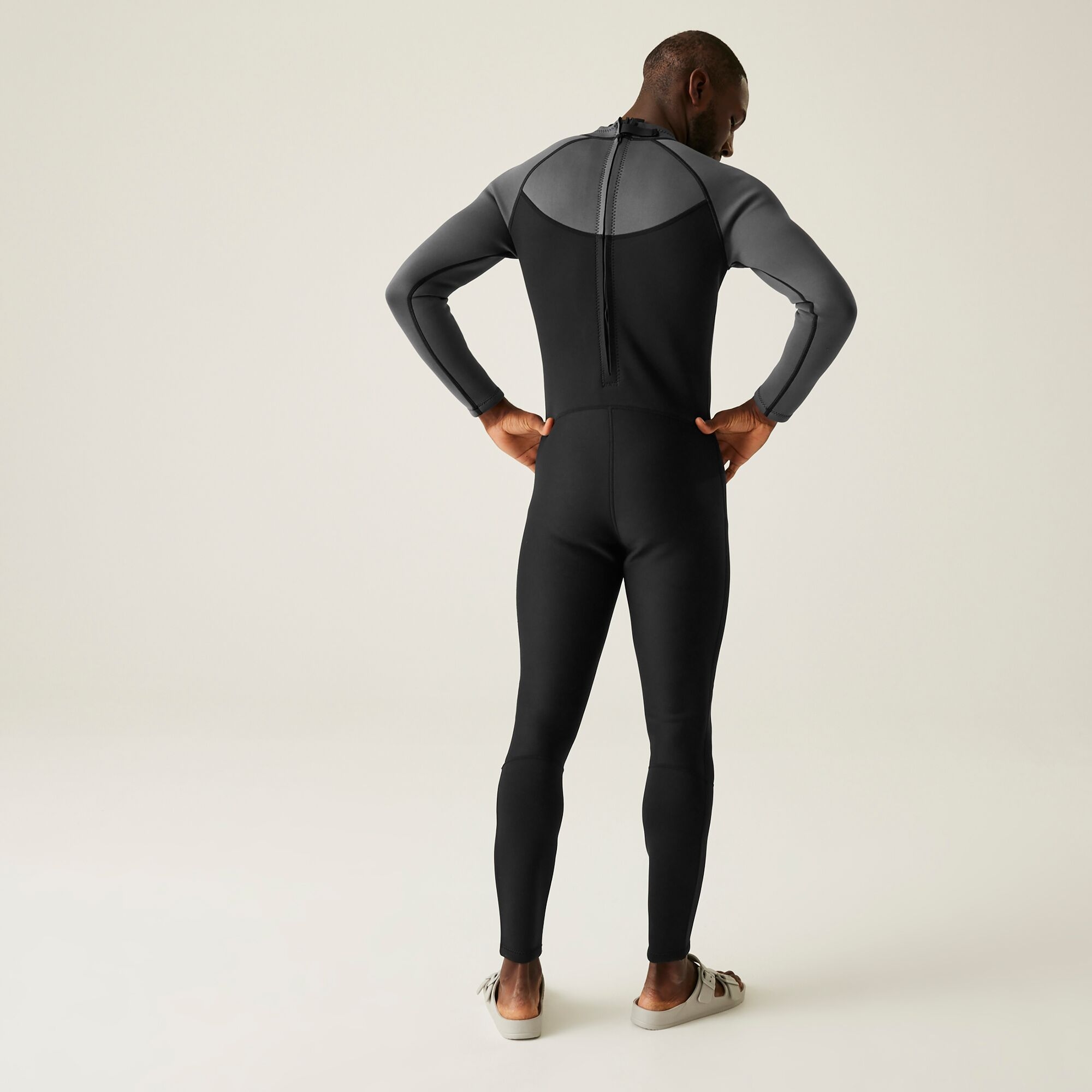 Men's Full 2mm Wetsuit | Black Dark Grey White
