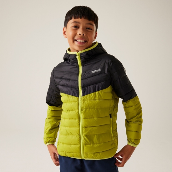 Kids' Hillpack III Hooded Jacket | Grenoble Green Black Wild Lime