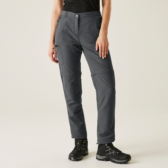 Women's Chaska III Zip Off Walking Trousers | Seal Grey