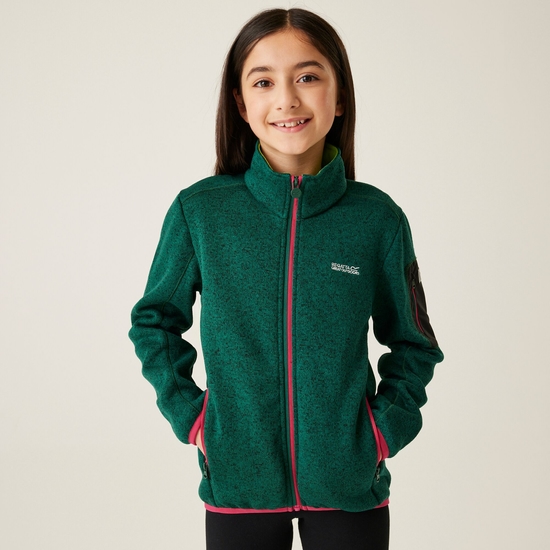 Kids' Newhill Full Zip Fleece | Rain Forest Dusty Green