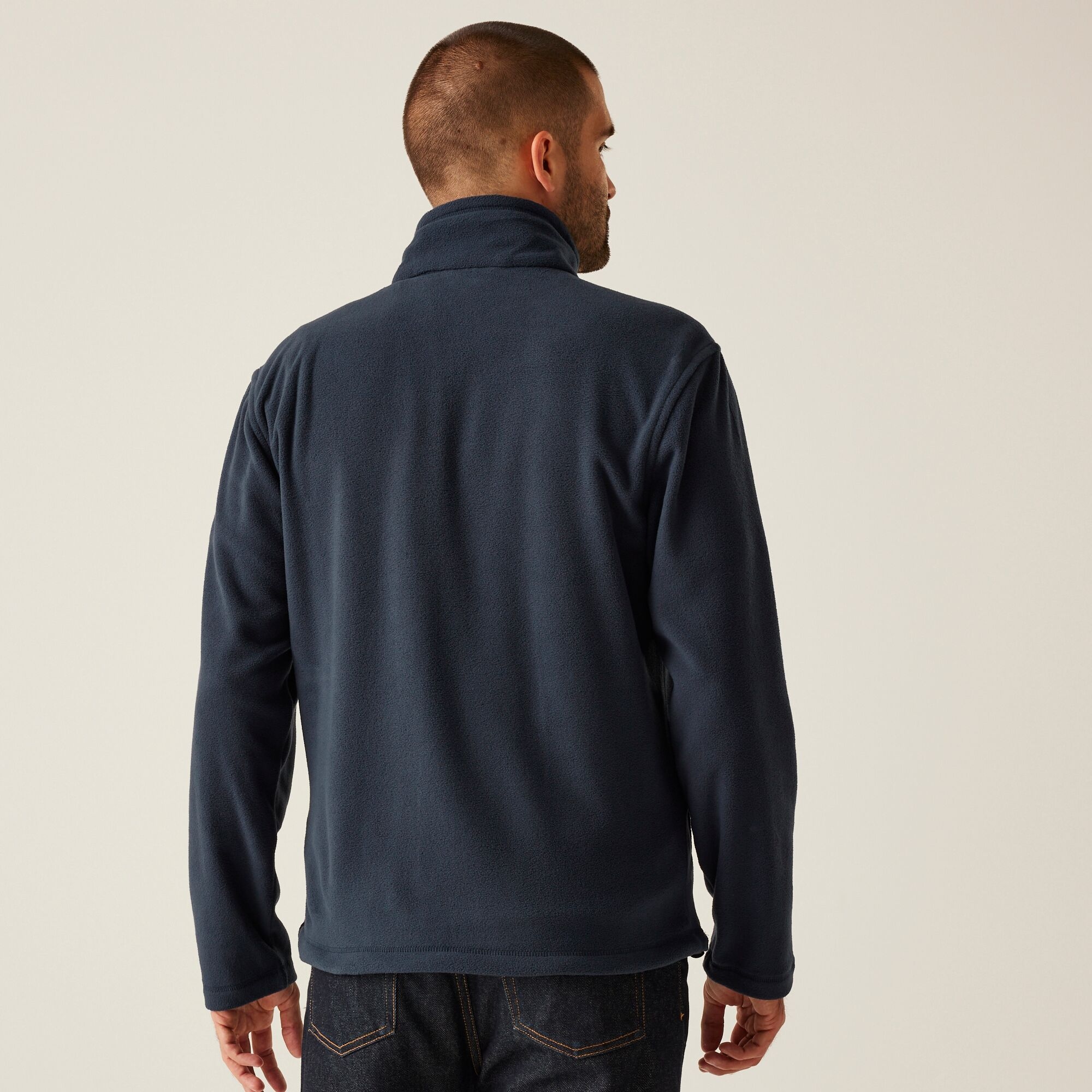 Men's Micro Lightweight Full Zip Fleece | Dark Navy