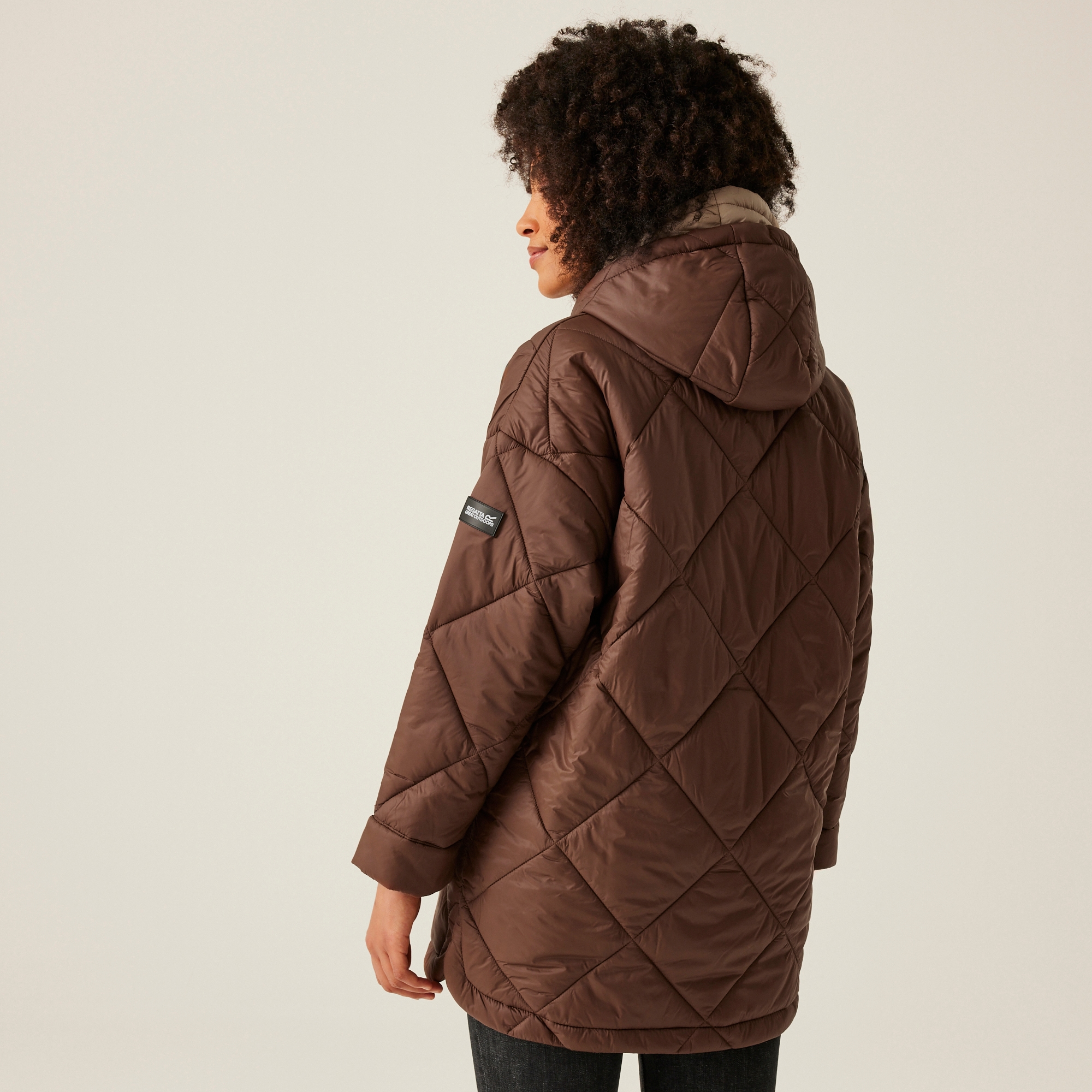 Women's Emila Quilted Jacket | Dark BrownWarm Taupe