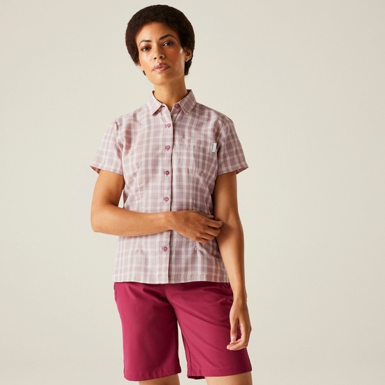 Women's Mindano VIII Short Sleeve Shirt | Lilas Check