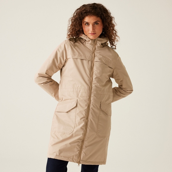 Women's Romine II Waterproof Parka Jacket | Warm Taupe Light Vanilla