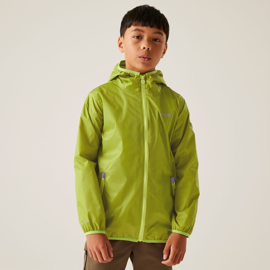 Kids' Lever II Waterproof Packaway Jacket | Grenoble Green Wild Lime