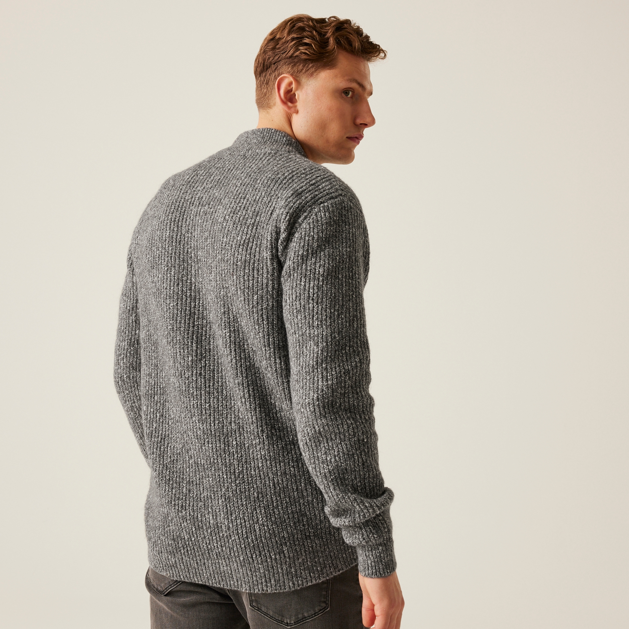 Men's Solomon Knitted Pullover | Dark Grey Marl