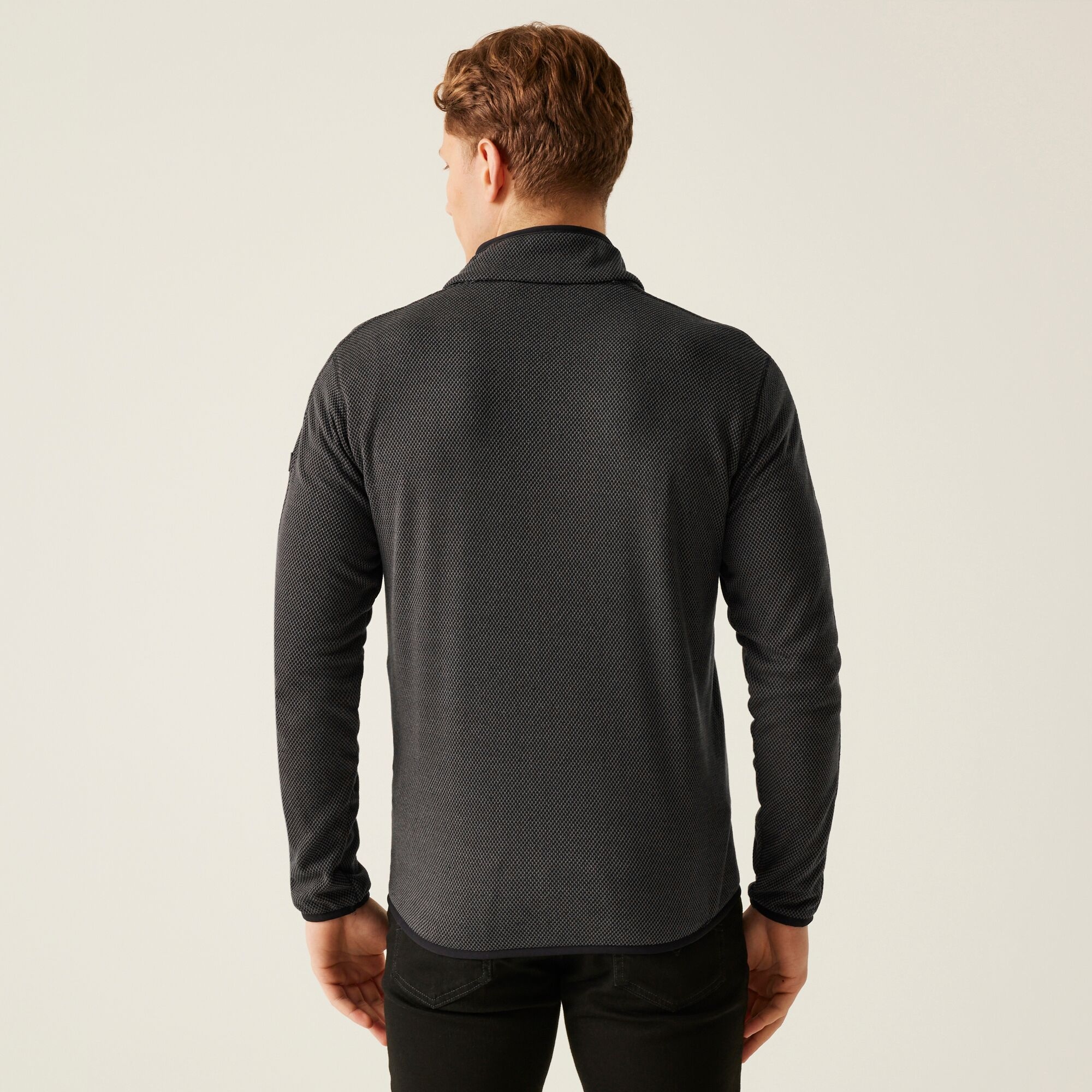 Men's Kitom Full Zip Fleece | Black Marl
