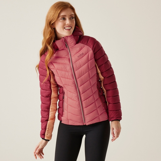 Women's Dalent Quilted Hooded Jacket | Rumba Red Mineral Red