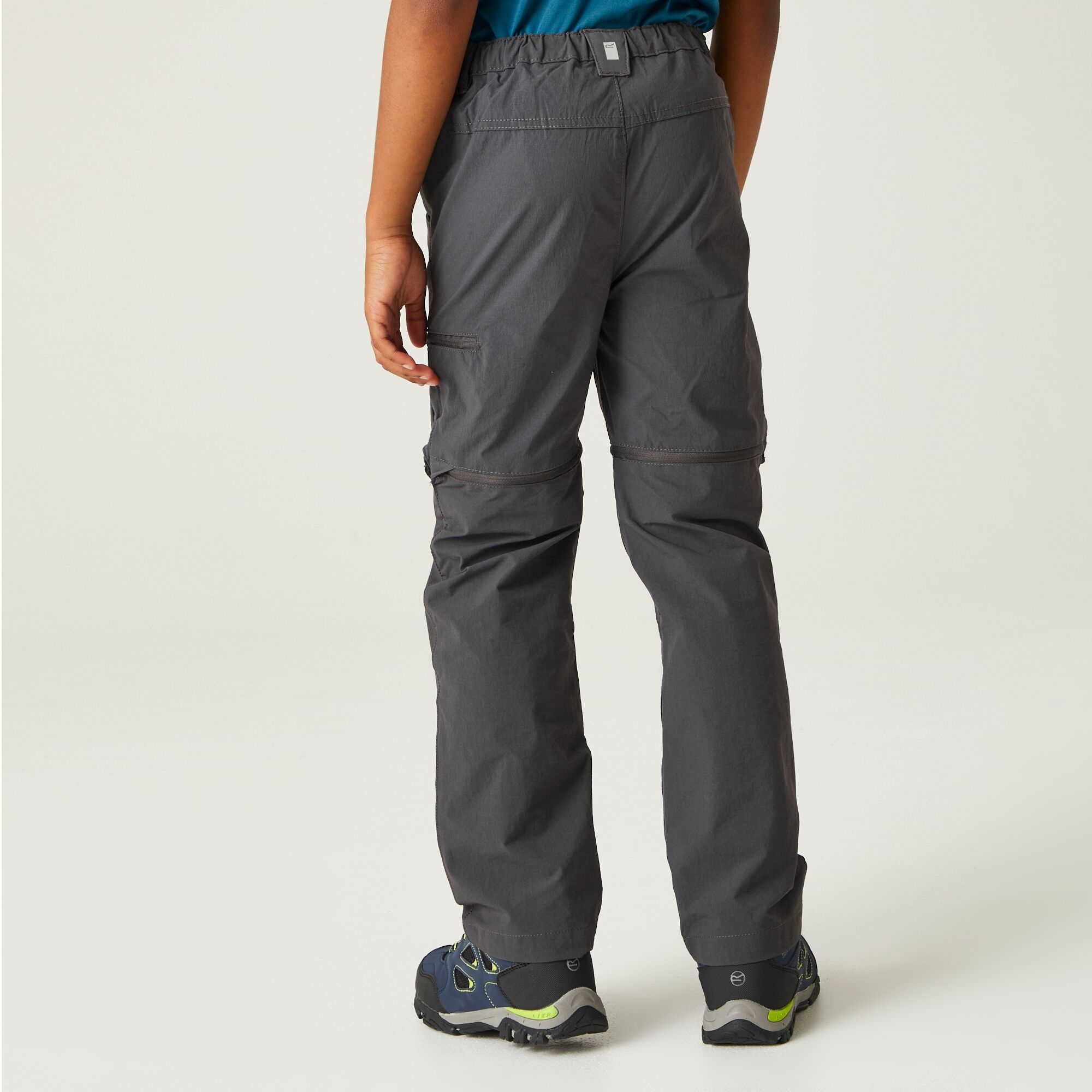 Kids' Highton Stretch Zip Off Walking Trousers | Seal Grey