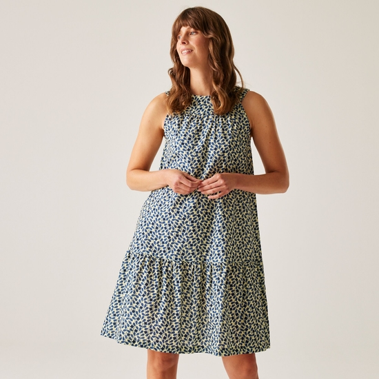 Orla Kiely Summer Sleeveless Dress II | Jasmine Flower Blue