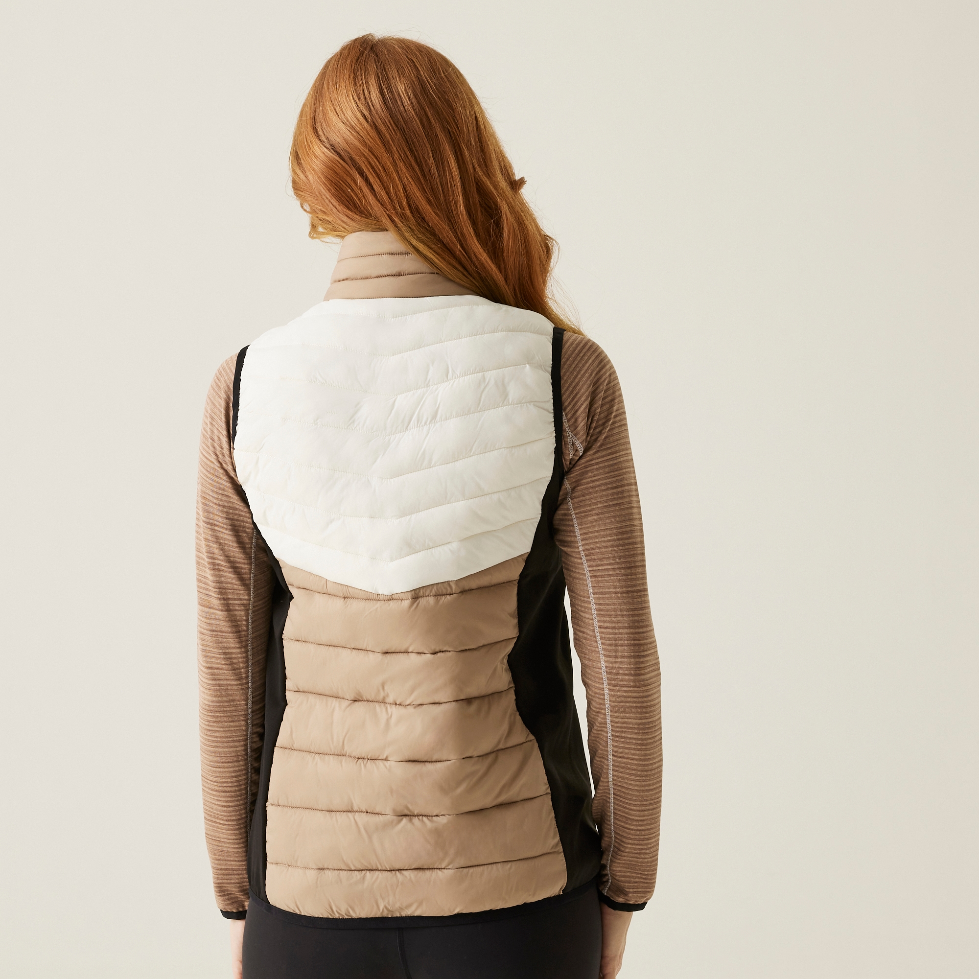 Women's Leedre Hybrid Bodywarmer | Black Warm Taupe