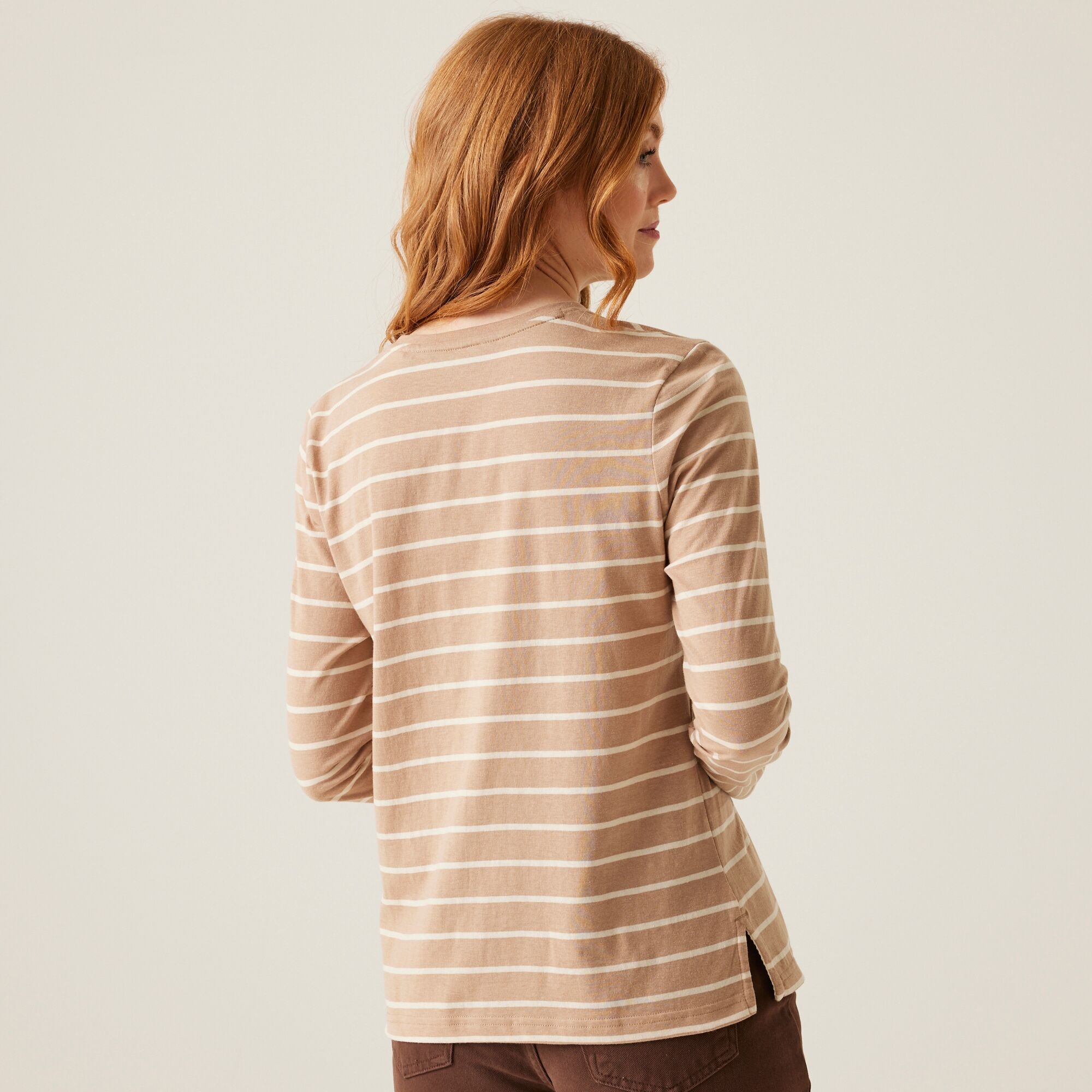 Women's Federica II Long Sleeved T-Shirt | Warm Taupe Light Vanilla