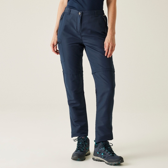 Women's Chaska III Zip Off Walking Trousers | Navy