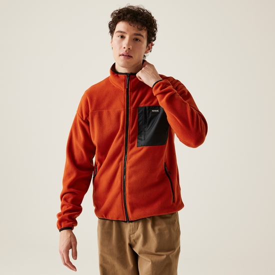 Men's Frankie Full Zip Fleece | Red Ochre