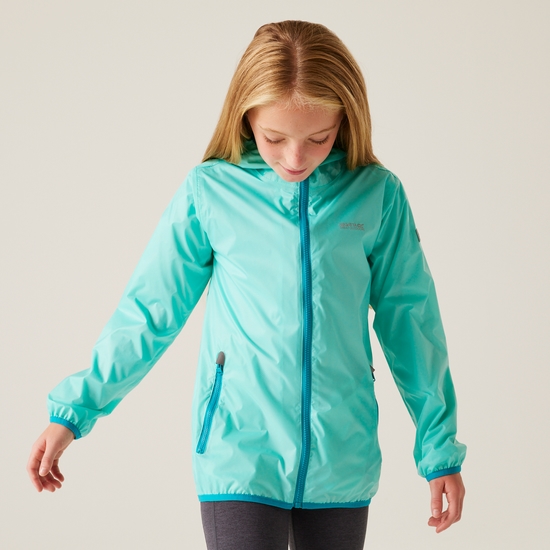Kids' Lever II Waterproof Packaway Jacket | Aruba Blue Exotic Plume