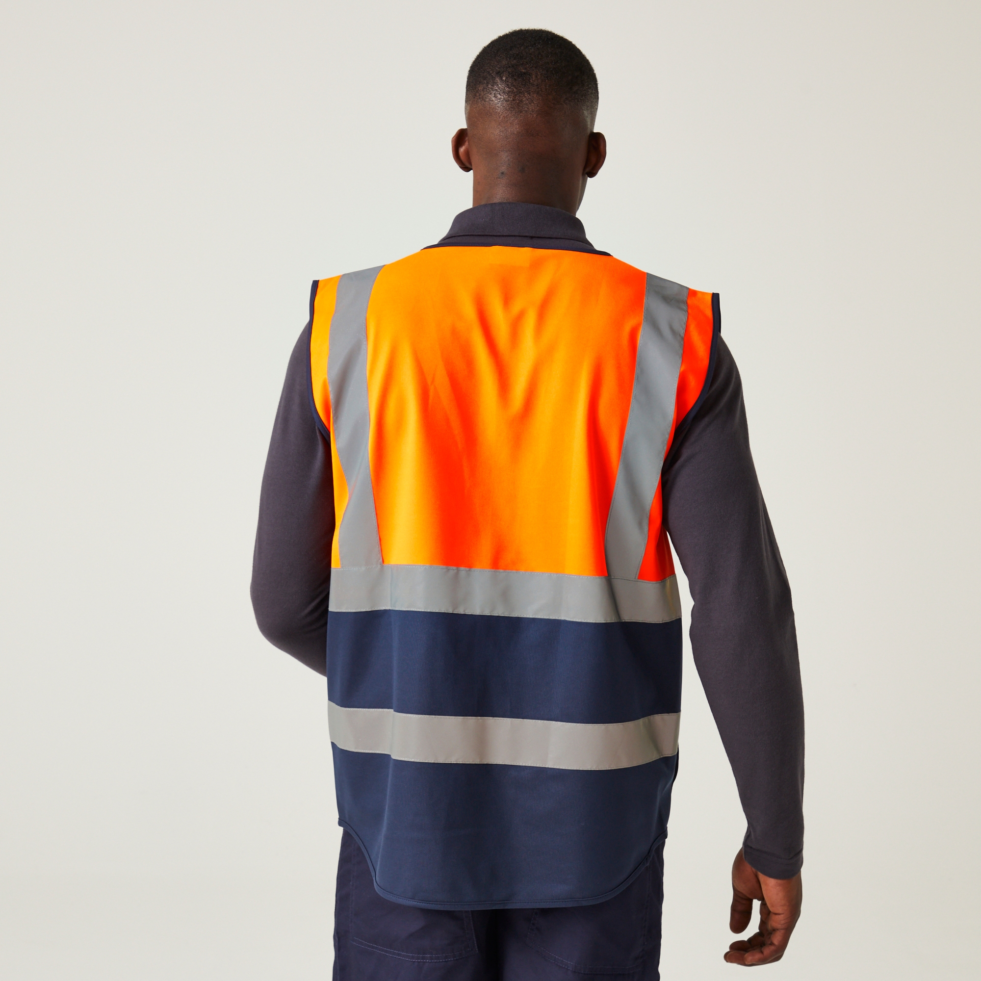 Men's Pro HI-VIS Executive Vest | Orange Navy