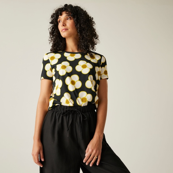 Orla Kiely Tee | Spinning Flower Black