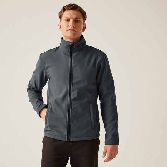 Men's Ablaze Printable Softshell Jacket | Seal Grey Black