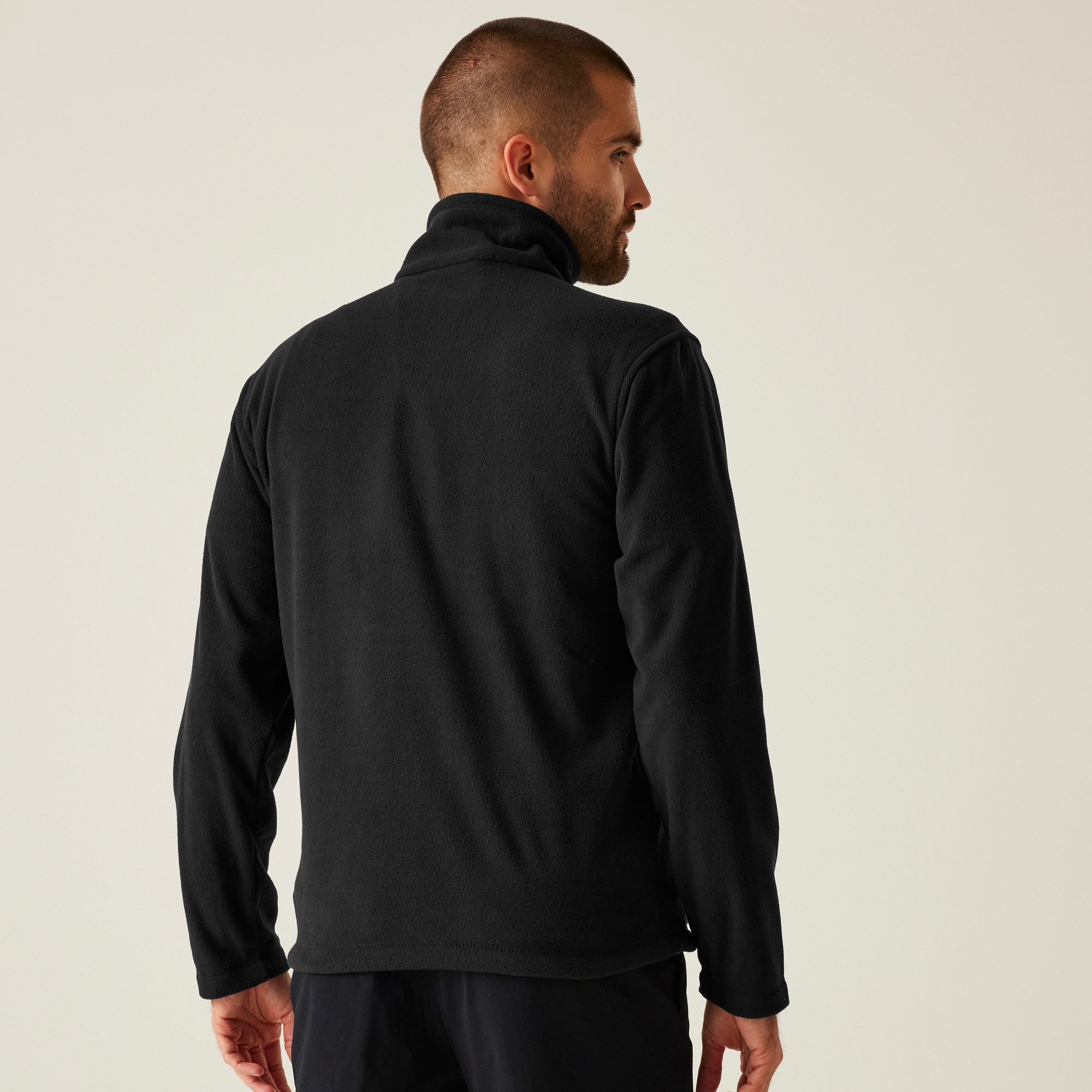 Men's Micro Lightweight Full Zip Fleece | Black