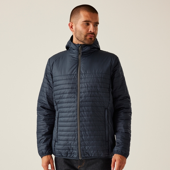 Men's Honestly Made 100% Recycled Insulated Hooded Jacket | Navy