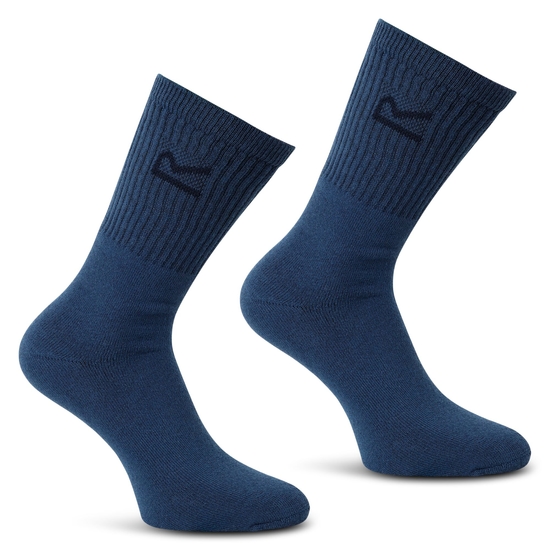 Mens 3 Pack Sock In A Box | Navy Marl