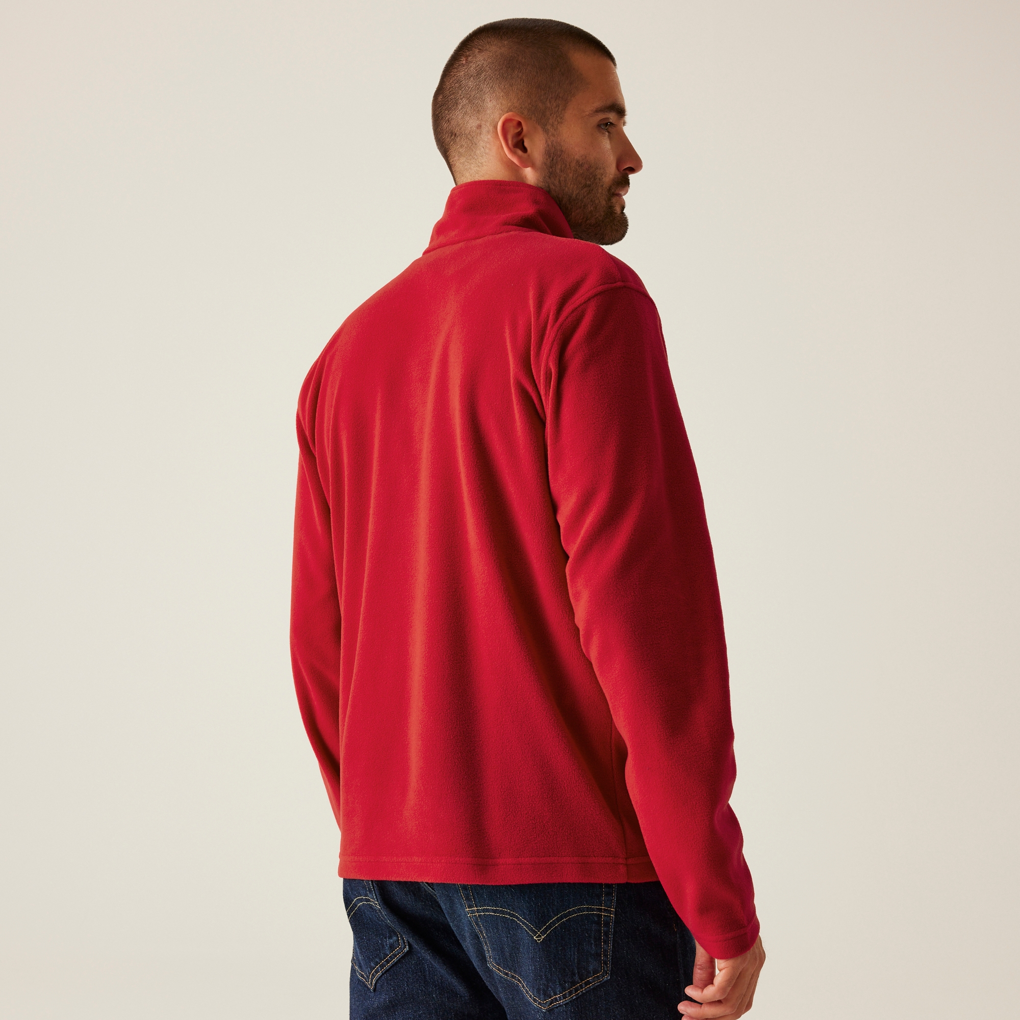 Men's Micro Lightweight Half Zip Fleece | Classic Red