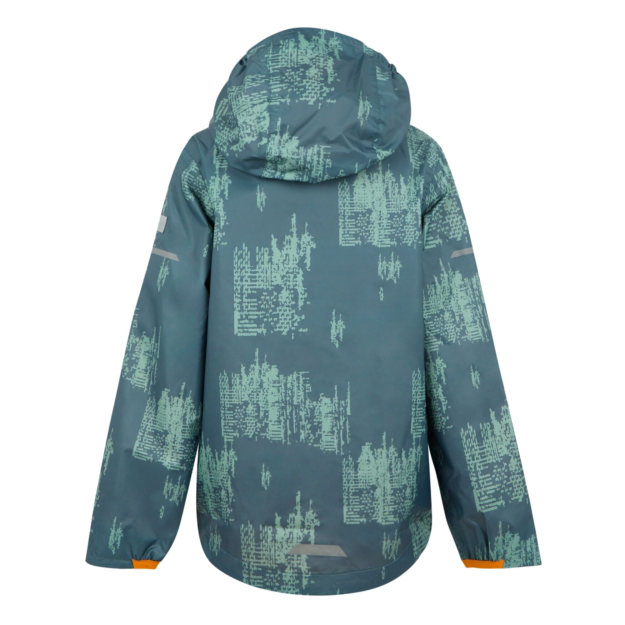 Kids' Printed Lever II Waterpoof Jacket | Stormy Weather Glacier Bright Marigold