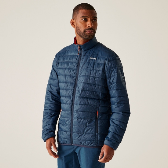 Men's Hillpack II Insulated Jacket | Moonlight Denim Tangerine Tango