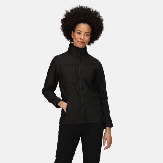 Women's Octagon II Printable 3 Layer Membrane Softshell Jacket | Black