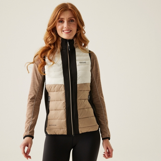 Women's Leedre Hybrid Bodywarmer | Black Warm Taupe