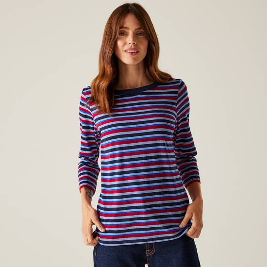 Women's Bayletta II 3/4 Sleeve Top | Navy Multi Stripe