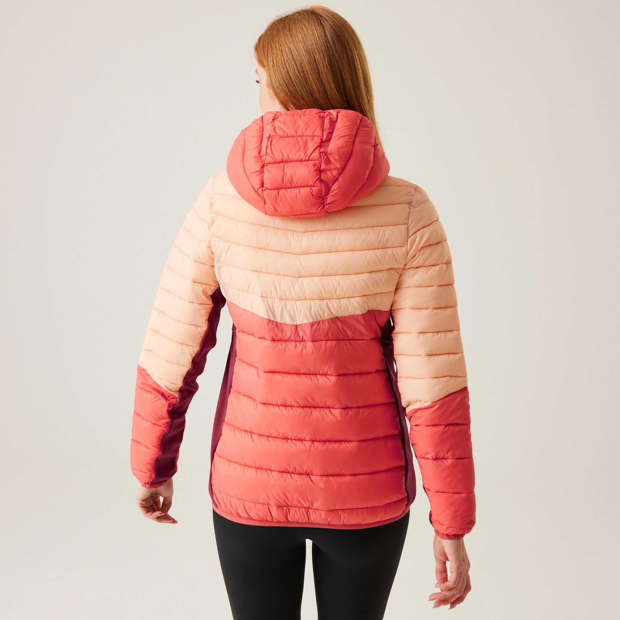 Women's Leedre Hooded Hybrid Jacket | Rumba Red Mineral Red