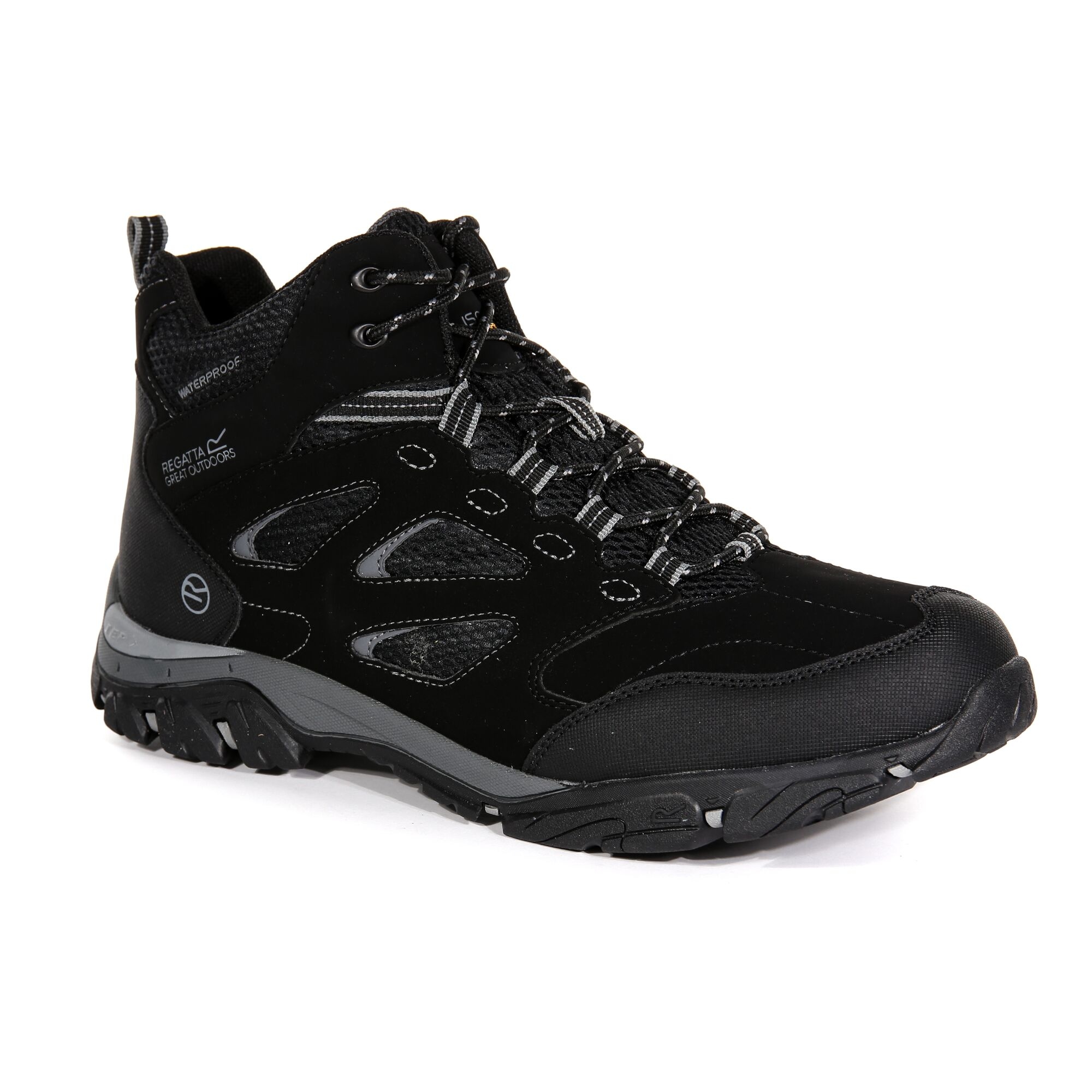 Men's Holcombe Waterproof Mid Walking Boots | Black Granite