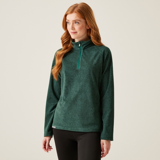 Women's Pimlo Half Zip Velour Fleece | Rain Forest