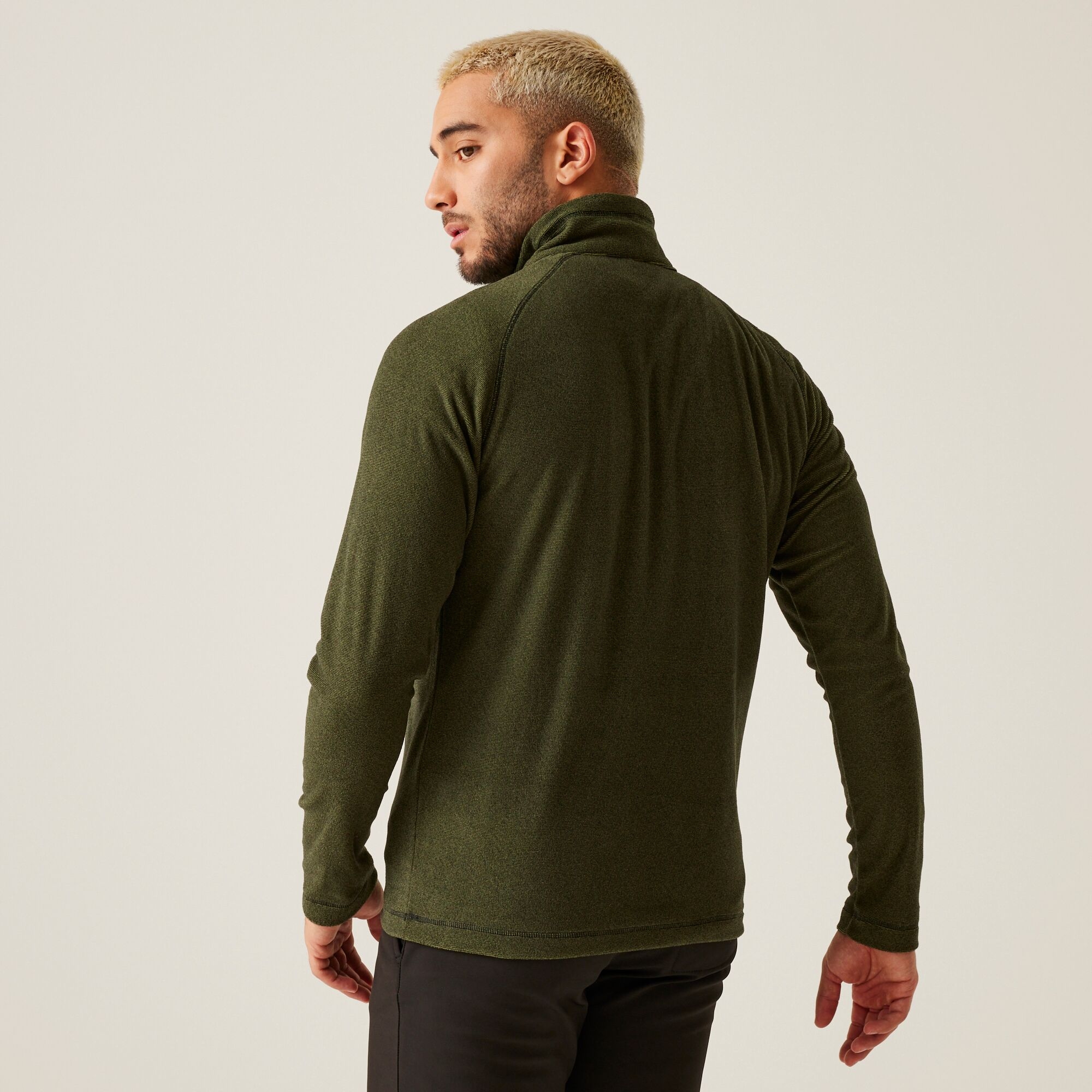 Men's Montes Lightweight Half Zip Fleece | Nephrite Green Black