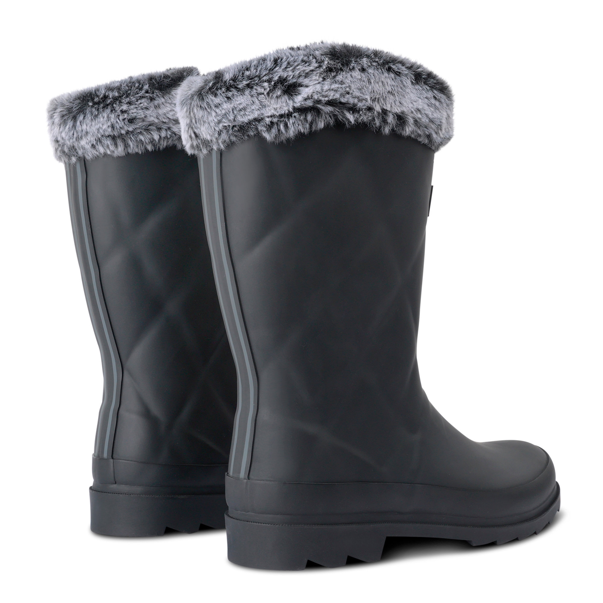 Women's Luxley?Mid Fur Lined Wellies | Black