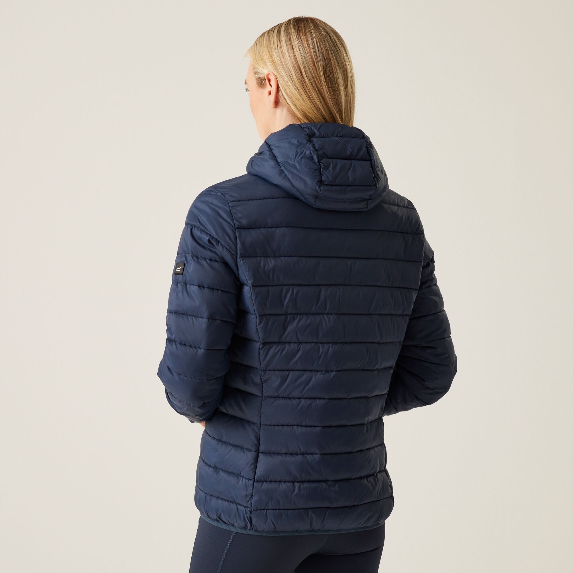 Women's Hooded Marizion Quilted Jacket | Navy Clear Sky