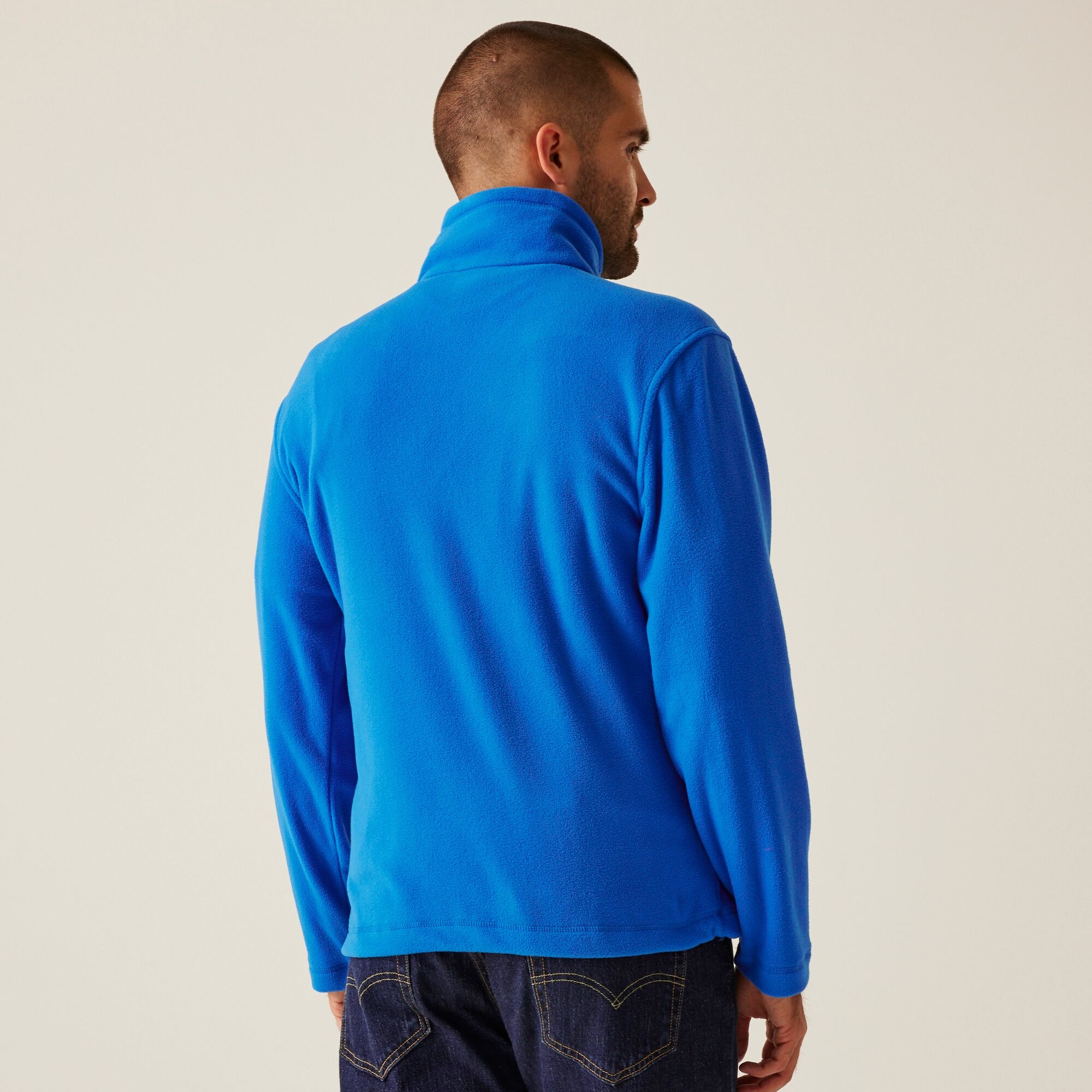 Men's Micro Lightweight Full Zip Fleece | Oxford Blue