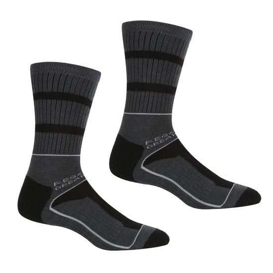 2 Pack Samaris 3 Season Sock | Black Dark Steel