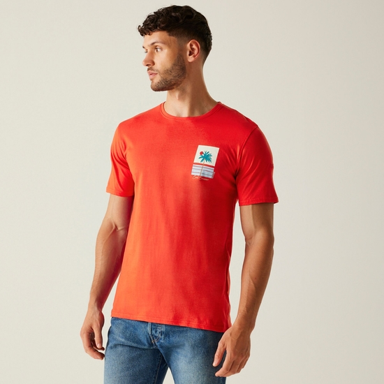 Men's Cline IX T-Shirt | Poppy Red Cool Summer