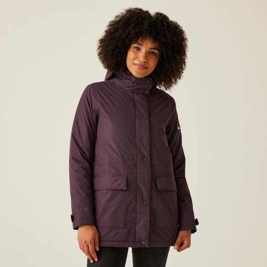 Women's Mireya Waterproof Insulated Jacket | Deep Plum Spot Print